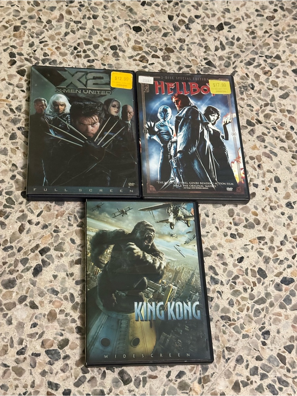 DVD Bundle: King Kong, Hellboy & X-men 2 united